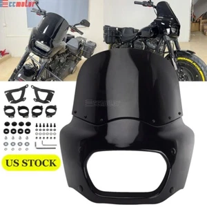 For Harley Fat Bob FXFB 114 FXFBS 2018-2024 Front Headlight Fairing Windshields - Picture 1 of 13