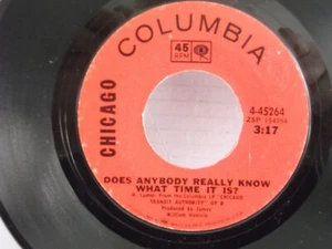 Chicago, Col.Weiß wirklich jemand, wie spät es ist?"US, 7"45,1971 Klassiker, M-" - Bild 1 von 2