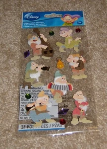 Disney EK Success Jolees Dimensional Sticker ~ Seven Dwarfs Musical Instruments