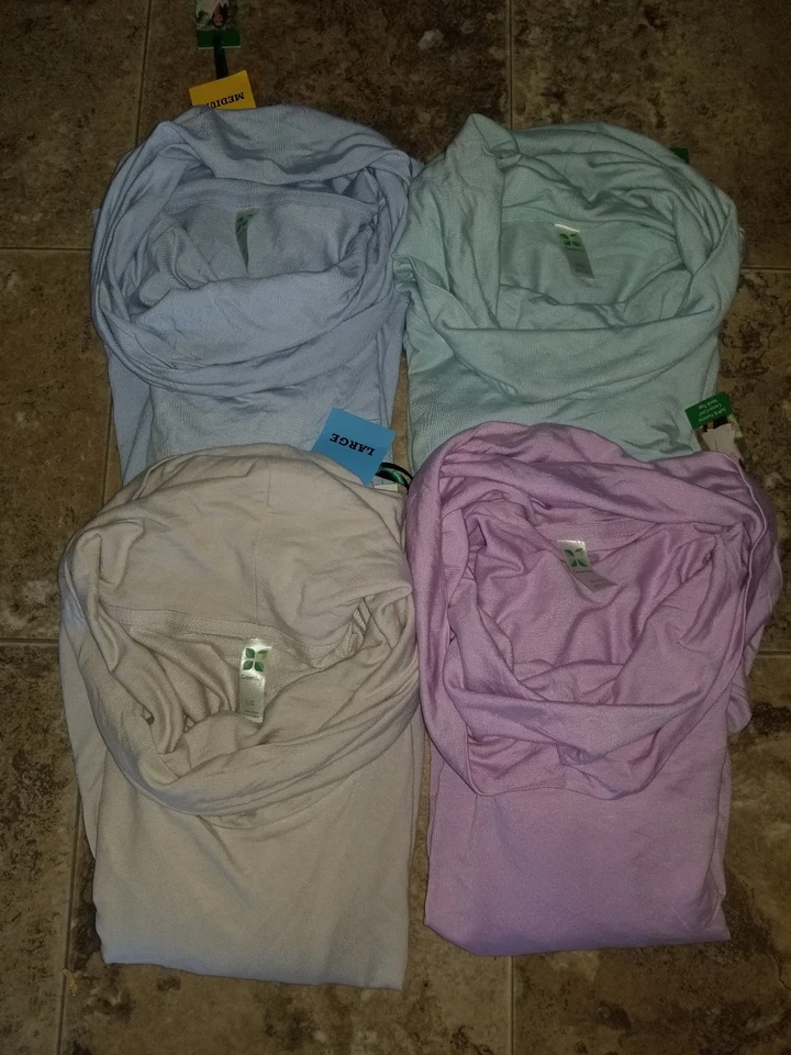 New Womens Green Tea Soft & Yummy Loose Cowl Shirt Blue Green Purple Beige Pink - Image 1 of 3