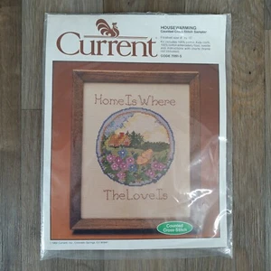 Current Housewarming Counted Cross Stitch Sampler Kit Home Decor 8" x 10" - Picture 1 of 5