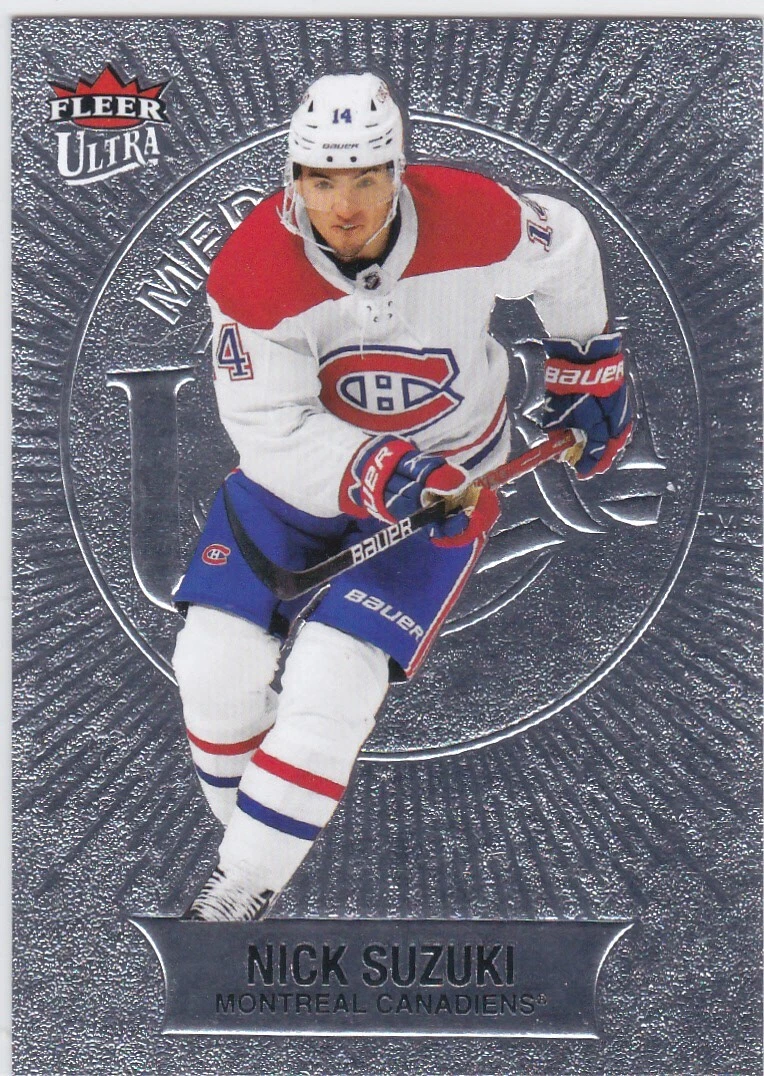 2021/22 FLEER ULTRA..NICK SUZUKI..MEDALLIONS INSERT..CARD # M-18..CANADIENS