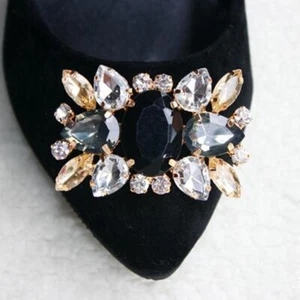Braut Hochzeit Party Strass Kristall Schuh-Clip Schnalle Schuhclips - Bild 1 von 7