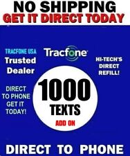 1000 TEXTS TRACFONE ADD ON REFILL ⚡ GET IT TODAY! ❤️ NO SHIPPING REQUIRED!