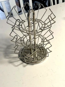 Keurig 24 K-Cup Chrome Metal Carousel Coffee Pod Rack Holder Organizer Spinner - Picture 1 of 7