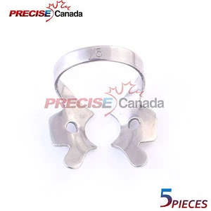 SET OF 5 ENDODONTIC RUBBER DAM CLAMP #5 SURGICAL DENTAL INSTRUMENTS - Picture 1 of 2