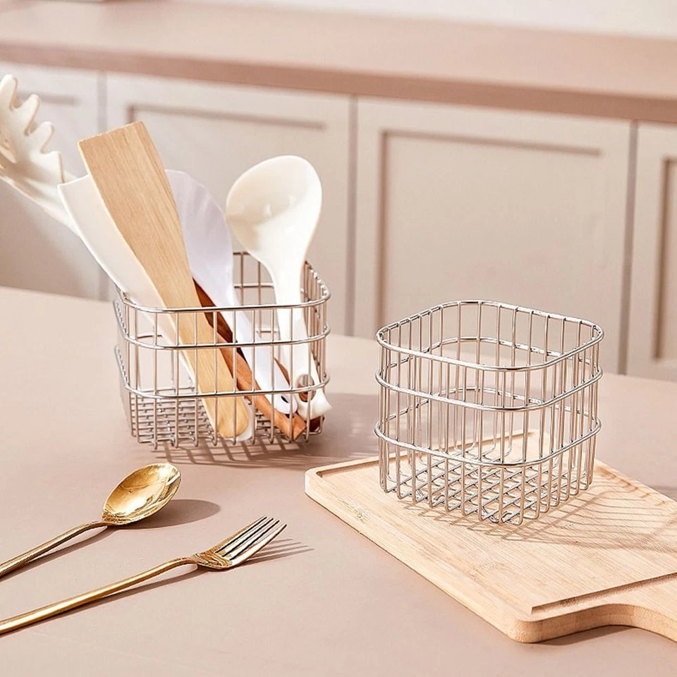 Cesta de drenaje cesta de frutas cesta de metal cesta de almacenamiento de cocina organizador de artículos diversos Foto 1 de 4