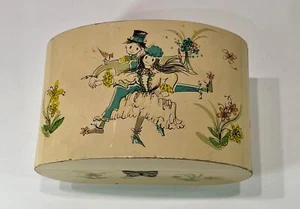 Vintage handbemalte Musik Schmuckschatulle Raymond Peynet Stil Made in Japan - Bild 1 von 6