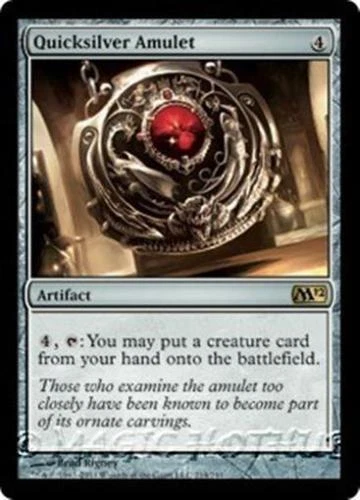 QUICKSILVER AMULET M12 Magic 2012 MTG foil LP/NM - Image 1 of 1