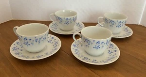 MCM Vintage Sheffield Fine China Rhapsody 8pc Japan Coffee Cup 1960's #503 Blue - Picture 1 of 7