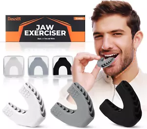 Premium Jaw Exerciser for Men & Women | 3 Resistance Levels, Silicone Jaw Traine - Picture 1 of 7
