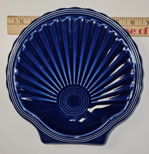 Piatto Fiesta Ware Twilit blu conchiglia di mare insalata snack dessert sushi Homer Laughlin - Foto 1 di 6