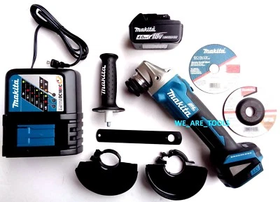 New Makita 18 Volt XAG04 Brushless 5" Grinder, (1) BL1840B 4.0 Battery, Charger - Image 1 of 4
