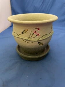 Hand Painted Planter with Underplate and Drainage! - Imagen 1 de 5