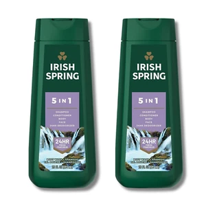 2-Pack Irish Spring 5-in-1 Body Wash + Shampoo + Conditioner + Face Wash + 24Hr - Bild 1 von 3