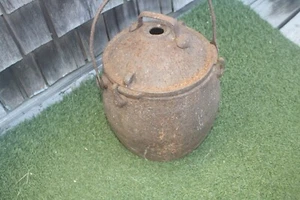 Antique Cast Iron Metal Lidded Cooker Digester Pressure Cooker rustic - Picture 1 of 8
