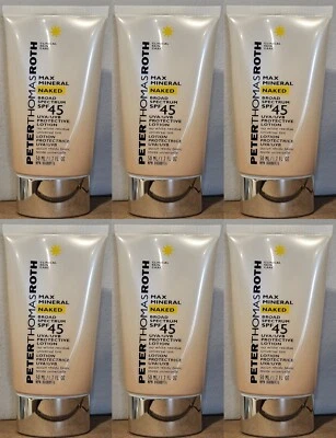 Loción Peter Thomas Roth Max Mineral Naked Broad FPS 45 UVA/UVB cantidad 6 caducidad 5/21 Foto 1 de 4