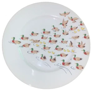 VTG PR Taito The Ducks Whimsical Plates 10.25” Diameter Round C1984 Japan Taitu - Picture 1 of 13