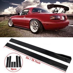 For 90-97 Mazda Miata FD Style MX-5 Side Skirts Body Kit Rockers Splitter Glossy