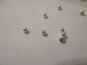 50 Sterling Silver 2.2 mm Bead Seamless .925 SSTB - Picture 1 of 2