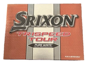 Srixon TriSpeed Tour Pure White Visual Performance 12 (1 Dozen) Golf Balls New - Picture 1 of 4