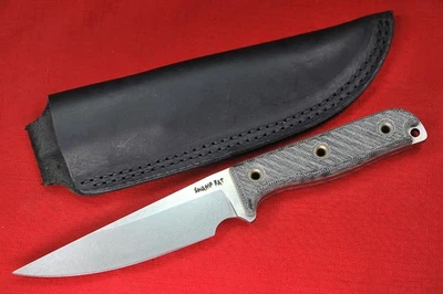 SwampRat Bad Rattitude 2022 acabado StoneWash .185". Mango Micarta de lona negra Foto 1 de 4