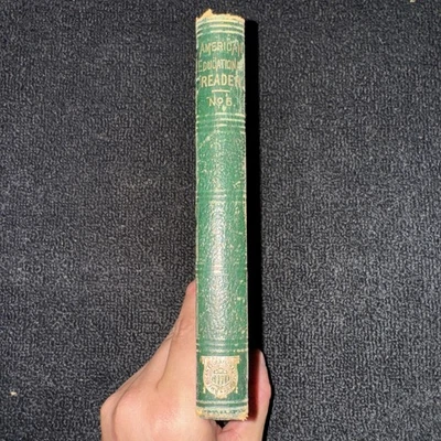 Antique 1873 School Book American Educational Readers Fifth Reader Foto 1 de 4