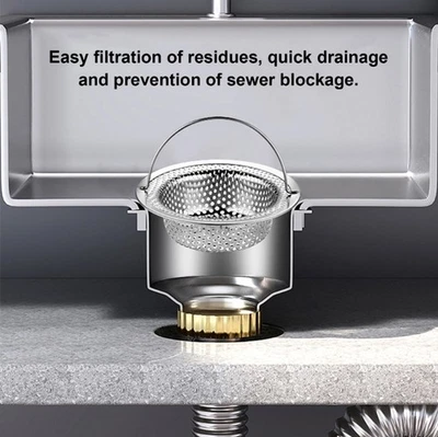 Simple Sink Filter Multifunctional Metal Sink Strainers Floor Drain for Kitchen - Image 1 of 4