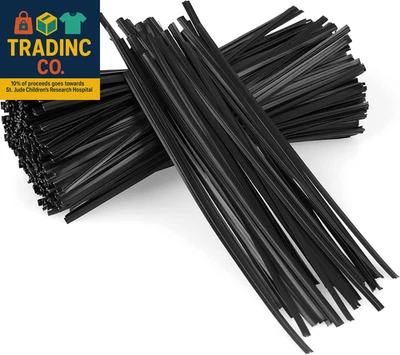 300 Pcs Plastic 5" Twist Ties for Bags, Bread, Household & Office Use - Image 1 of 4
