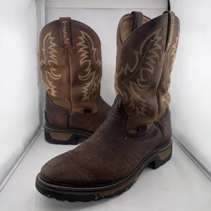 Tony Lama TLX Men's Waterproof Work Boots 10.5 D Brown Round Toe Style TW1011 - Picture 1 of 14