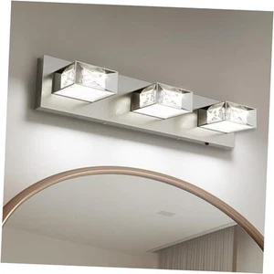  Bathroom Vanity Light Crystal 5CCT Dimmable 3-Light, 20.5-Inch Brushed Nickel - Picture 1 of 7