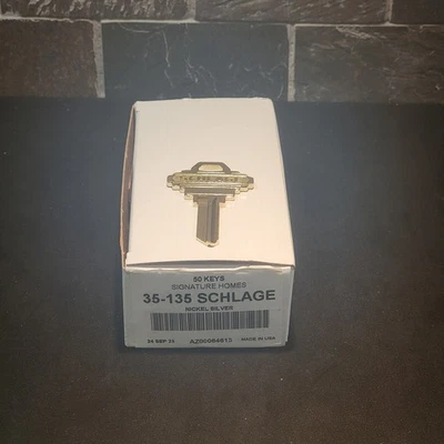 Schlage 35-135 Key Blanks - Nickel Silver - Box of 50 - Image 1 of 4