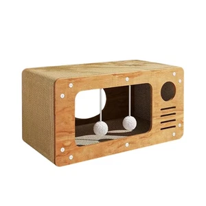 Katzenhaus Deko Möbel Schutz Wellpappe für Geschenk Zuhause Kätzchen - Bild 1 von 6