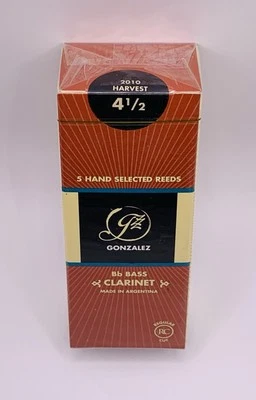 Gonzalez RC Bb бас кларнет трости прочность #4.5, коробка из 5 - Изображение 1 из 2