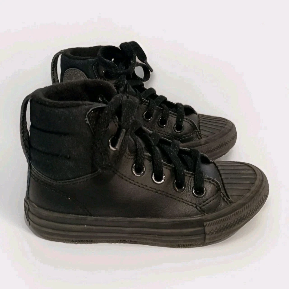 匡威 Converse Boy's CTAS Berkshire 黑色高帮靴 - 青少年尺码 12.5 A01783C — 第 1/4 张图片