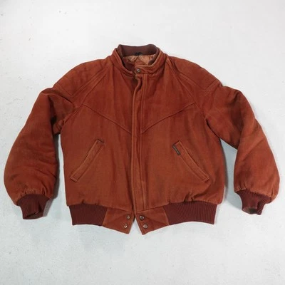 Vintage Members Only Jacket Mens 42 Brown Wool Bomber Full Zip Europe Craft 80s - Image 1 of 4
