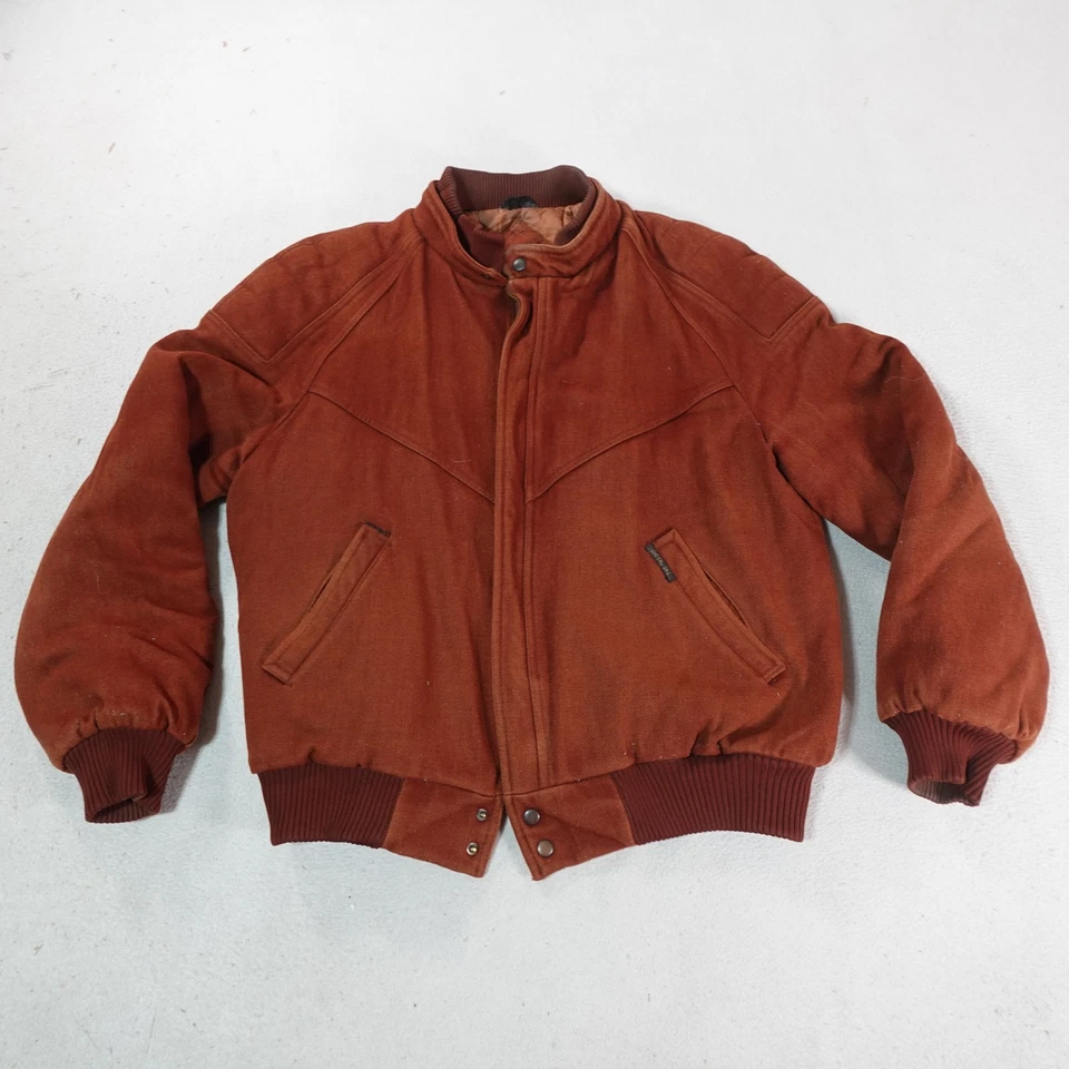 Vintage Members Only Jacket Mens 42 Brown Wool Bomber Full Zip Europe Craft 80s - Image 1 of 4