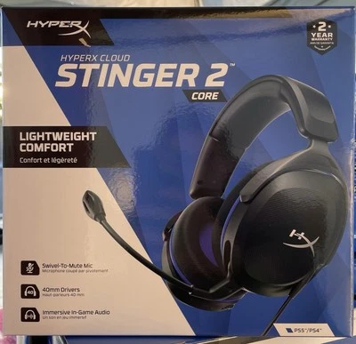 HyperX Cloud Stinger 2 Core PS Gaming Headset Headphones - Black - Image 1 of 2