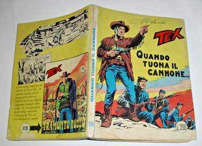 TEX 114 QUANDO TUONA IL CANNONE (lire 200) del 1970 PRIMA EDIZIONE vissuto - Immagine 1 di 3
