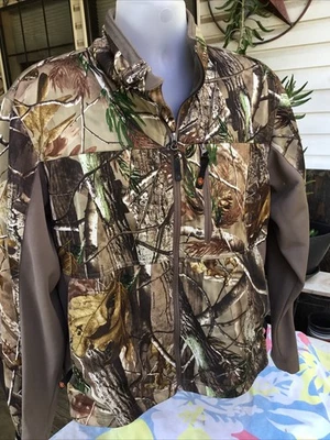GAMEWINNER Camo Jacket Mens Large Fleece Lined  Long Sleeve With Zipper Pockets - Image 1 of 4