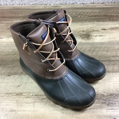Botas de pato Sperry para mujer talla 9 de cuero/caucho impermeables con cremallera lateral Foto 1 de 4