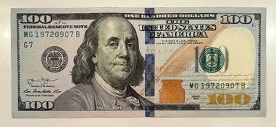 $100 dollar bill w September 7, 1972 or July 9, 1972 (9/7 or 7/9) serial number! - Image 1 of 4