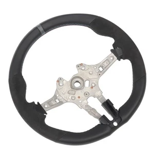 ZZ1 V2 Flat Bottom Nappa Suede Steering Wheel With Finger Ridges Replacement For - Picture 1 of 12