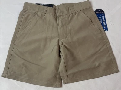 NUEVO Pantalones Cortos Uniforme Escolar Nautica Niños Caqui Talla 6R Rendimiento Absorbente FPS 50+ Foto 1 de 4