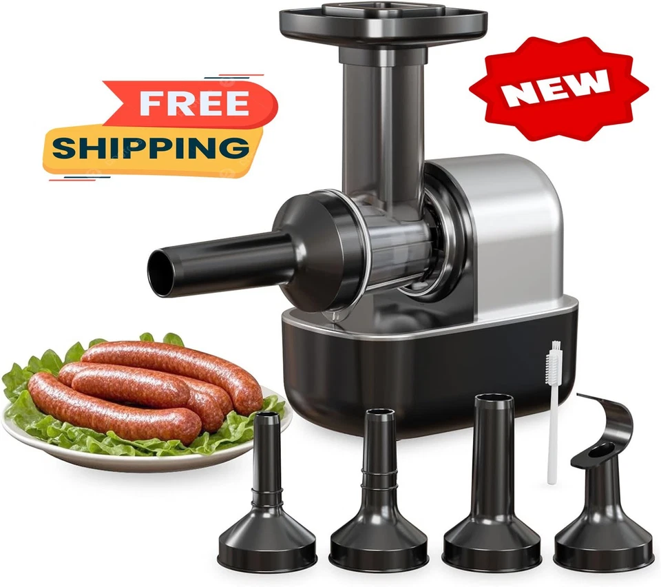 Embutidora elétrica de embutidos, automática, con 3 tubos de embutido y 1 tubo - Imagem 1 de 4