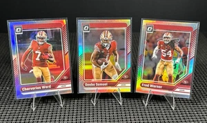 Lote Donruss Optic Holo San Francisco 49ers 2024 - Deebo Samuel Fred Warner Ward - Imagen 1 de 2