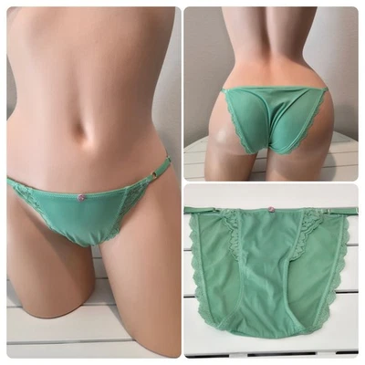 Victorias Secret Dream Angels String Bikini Panty LACE 5/S Green Popstar - Image 1 of 4