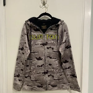 BURTON Camo Neon Full Zip Hoodie Jacket Snowboard Size Small - Picture 1 of 7
