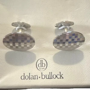 Dolan & Bullock Cuff Links Made In Switzerland By The Rolex Company 925 Sterling - Picture 1 of 2