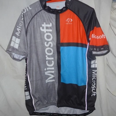 PRIMAL Cycling Jersey SS Shirt Microsoft Full Zip XXL Windows Logo CPU - Image 1 of 2